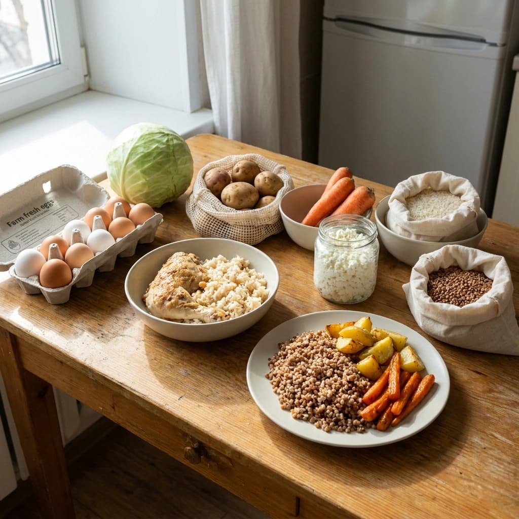 Как питаться на 3000 рублей в неделю дома: рабочая продуктовая база и блюда без пустых трат