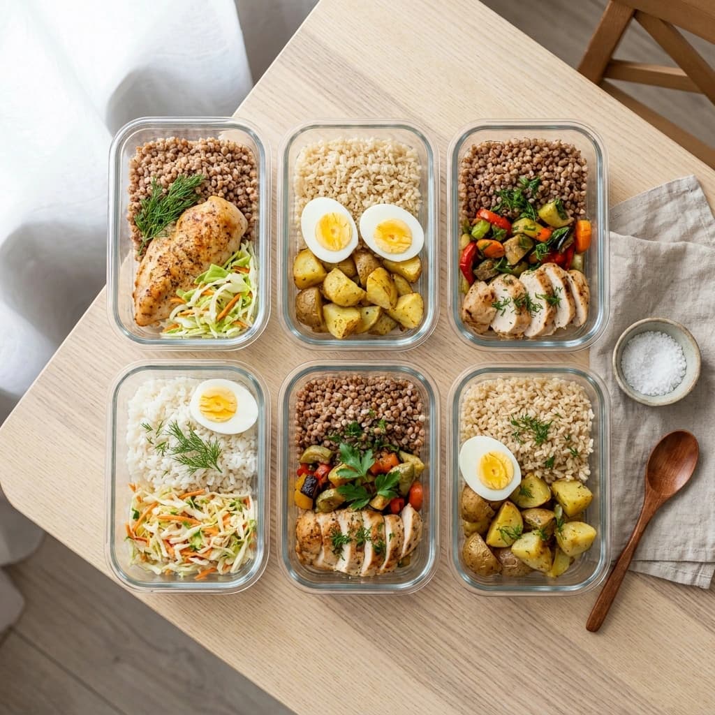 Меню на неделю из простых продуктов, если готовить можно только два раза