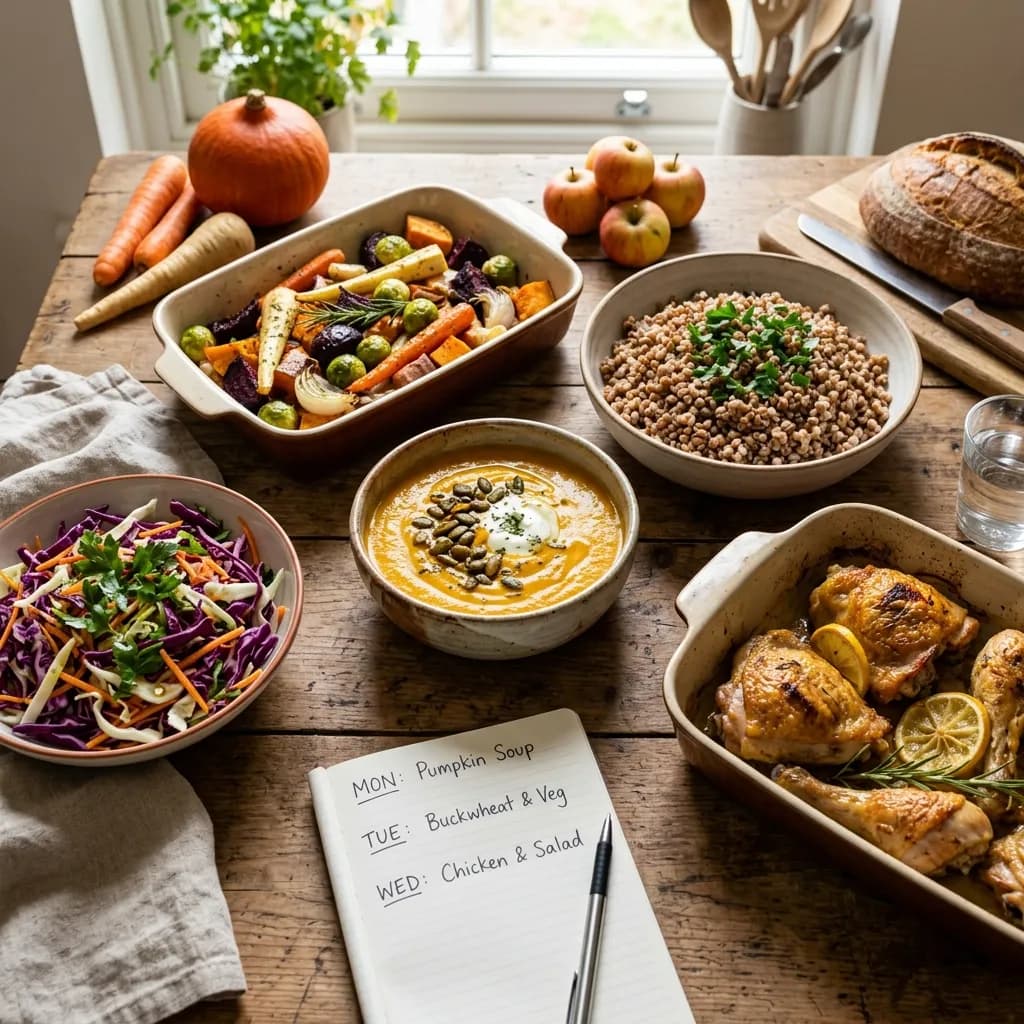 Сезонное меню на неделю осенью: тёплые блюда из недорогих продуктов, которые легко готовить дома