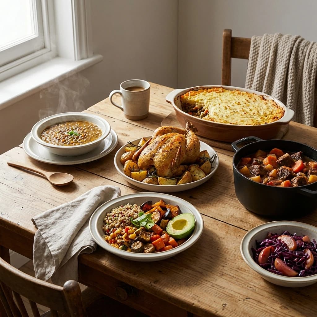 Зимнее меню на неделю: тёплые домашние блюда, которые удобно готовить без ежедневной возни